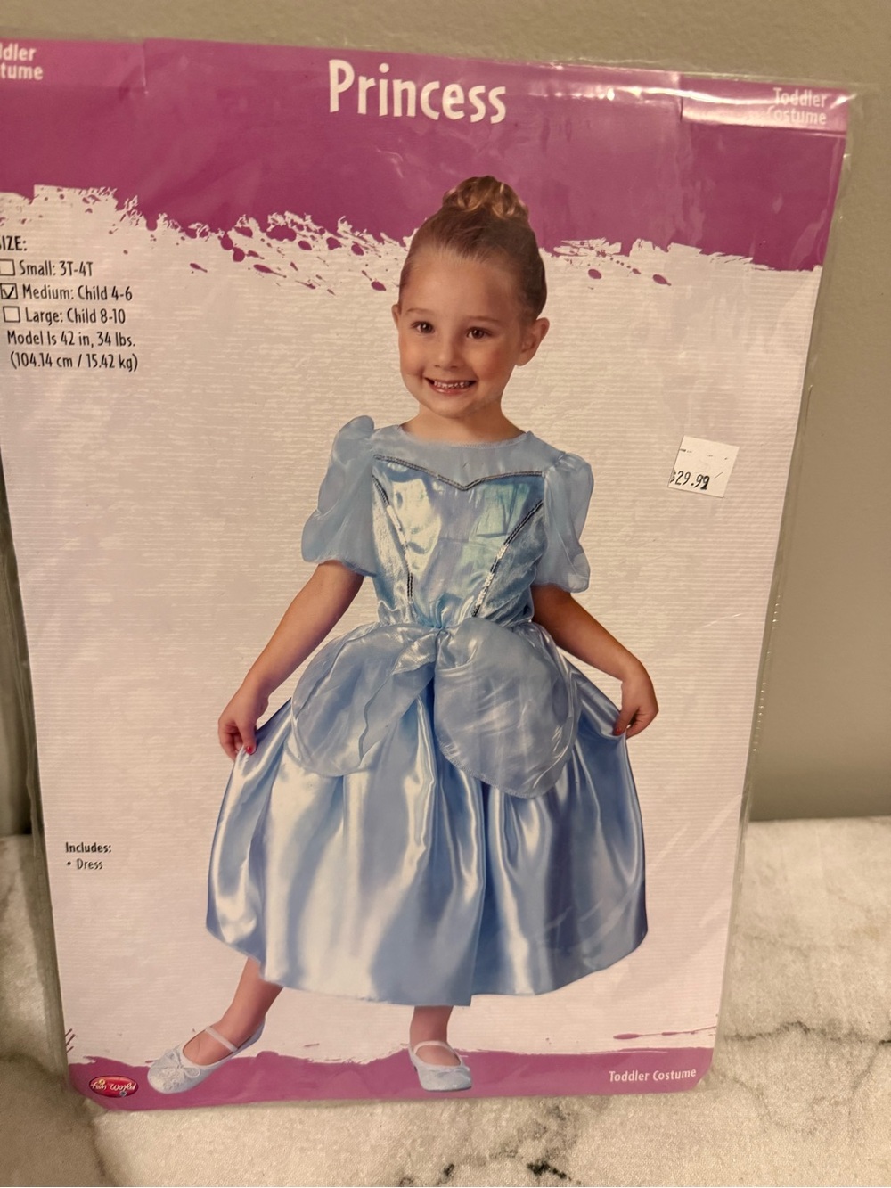 Toddler Light Blue Princess Costume Dress